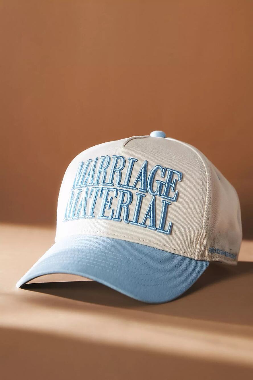 BRIDEMERCH Marriage Material Trucker Hat NWT Bridal Bride-to-Be Anthropologie